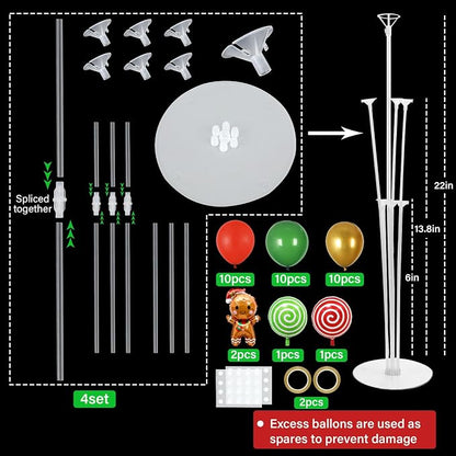 4 Sets Christmas Party Balloons Stand Kit - Image 2