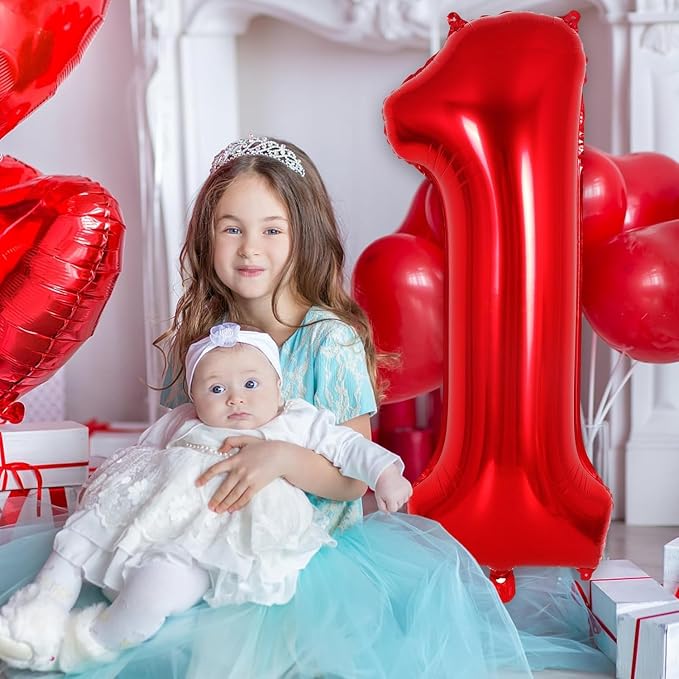 Red Number 18 Balloons, 40 Inch Big Large Foil Number Balloons, Jumbo Giant - Image 6