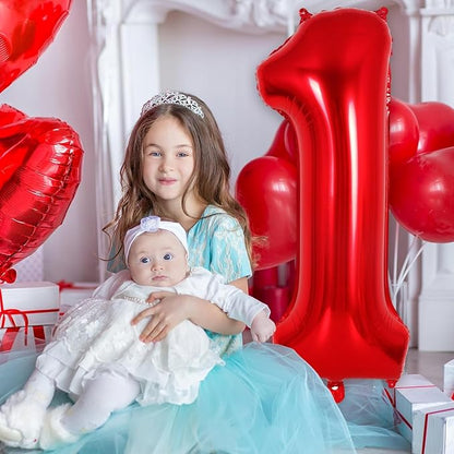 Red Number 18 Balloons, 40 Inch Big Large Foil Number Balloons, Jumbo Giant - Image 6