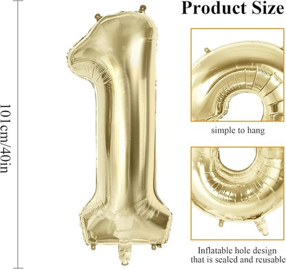 Number 16 Balloons for 16th Birthday Party Decorations, 40 Inch 0-100 - Image 2