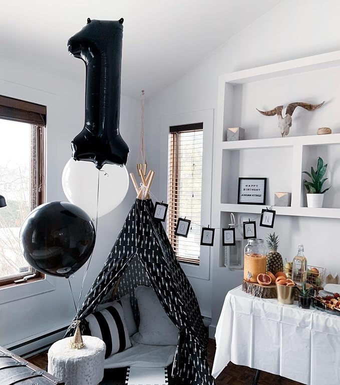 Black Number 1 Balloon 40 Inch - Image 7