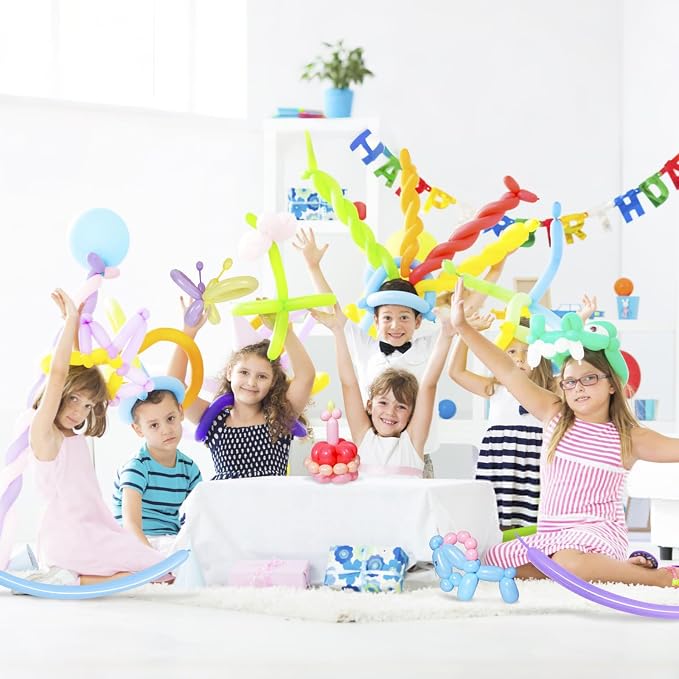 100Pcs Pastel Long Balloons forTying Balloon Arch - Image 6
