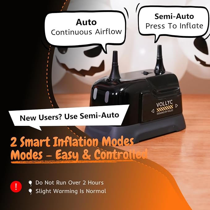 Balloon Pump Electric, Dual Nozzle Balloon Inflator Air Pump, Fast & Easy - Image 4