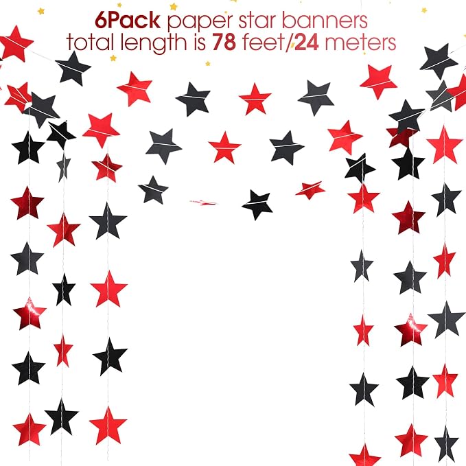 Patelai Glitter Star Garland Banner 2026 Graduation Decor 130 Feet Star Hanging - Image 2