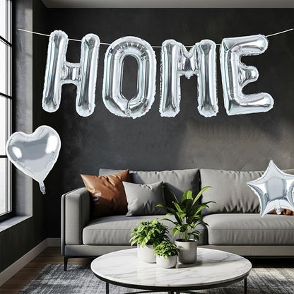TONIFUL 40 Inch Large Silver Letter HOME Foil Balloons Alphabet Balloons | - Image 5