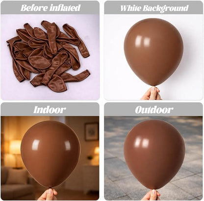 Voircoloria 105pcs Coffee Party Latex Balloons, 12inch | - Image 4
