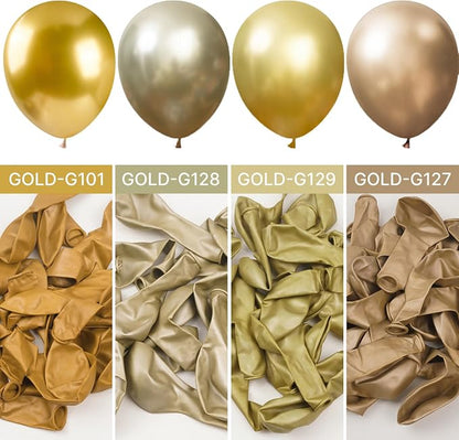 PartyWoo Gold Balloons 100pcs Metallic Gold Chrome Color 5 Inch | Balloons - Image 6
