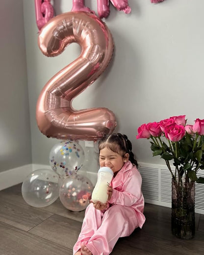 40 In Rose Gold Number 0 Balloon, 0th Birthday Party Decorations - Image 3