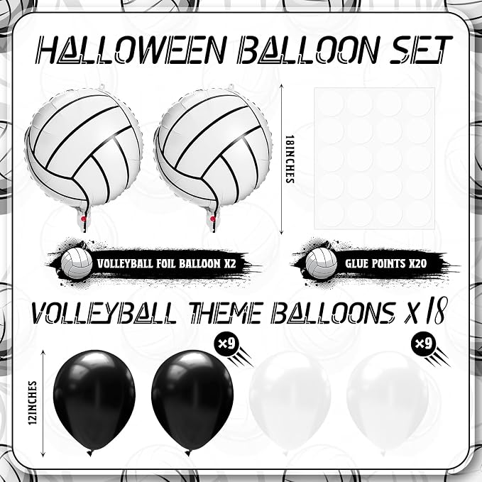 Sumind 2 Set Volleyball Table Centerpiece Balloon Stand Kit Foil Balloons - Image 2