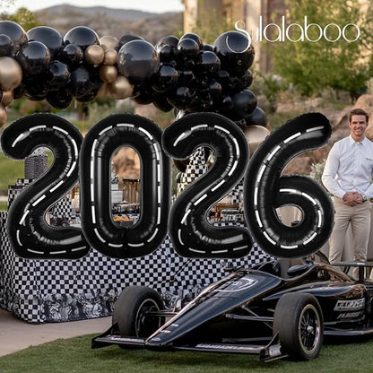 Race Car 40 Inch Black 24 Big Large Helium Balloon Number 0-9 | Track Giant - Image 3