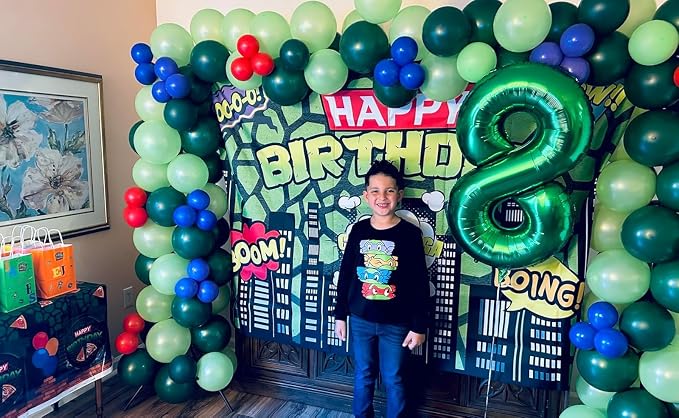 15 Balloon - Green Birthday Number Balloons, 40 Inch Decorations Men Women | - Image 2