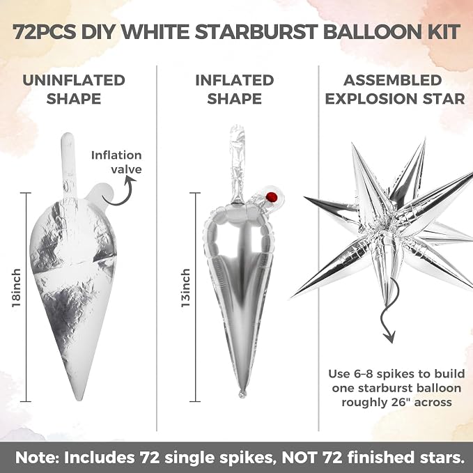 LOVESTOWN 72 PCS Silver Star Balloons, Engagement Disco Themed Party Decorations - Image 3
