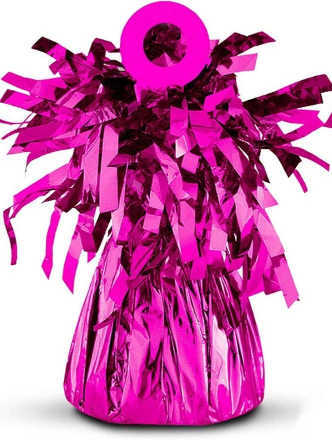 Bright Pink Small Foil Balloon Weight - 6 oz - Vibrant Bright Pink Hue Perfect by AmscanPartySupplies