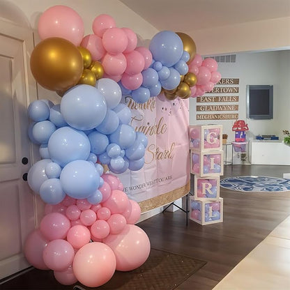 Balloons Pink and Blue, 60 Pack 12 Inch Pastel Light Pink Blue - Image 4