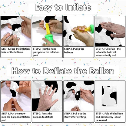 40 Inch Cow Print Balloon, Number 3 balloons Cow Balloons - Image 4