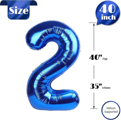 Blue Number 3 Balloon 40 Inch - Image 5