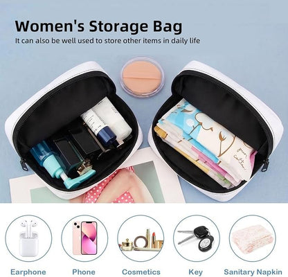 Hot Air Colorful Balloons Print Women Period Bag Sanitary Pouch Portable Pad - Image 4