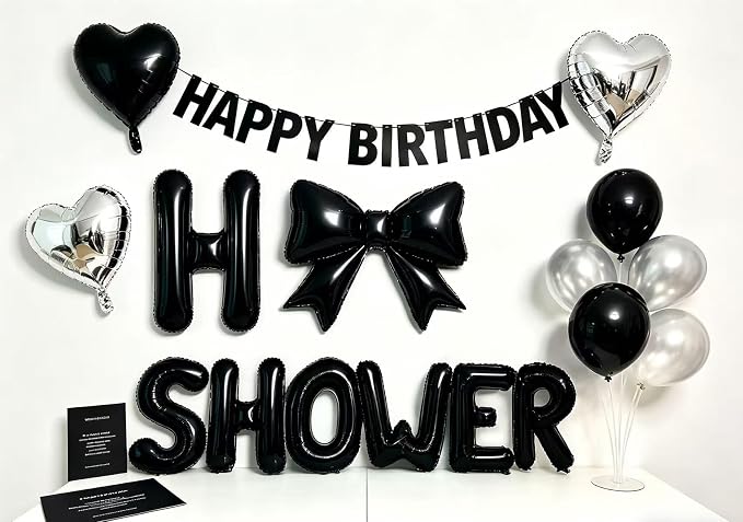 40 Inch Black Letter L Foil Balloon, Large Jumbo Mylar Helium Alphabet Balloon - Image 6