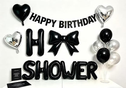 40 Inch Black Letter L Foil Balloon, Large Jumbo Mylar Helium Alphabet Balloon - Image 6