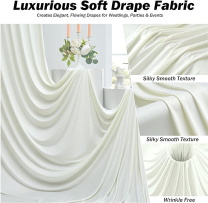 30ft×12ft Ivory Backdrop Curtain - Image 7