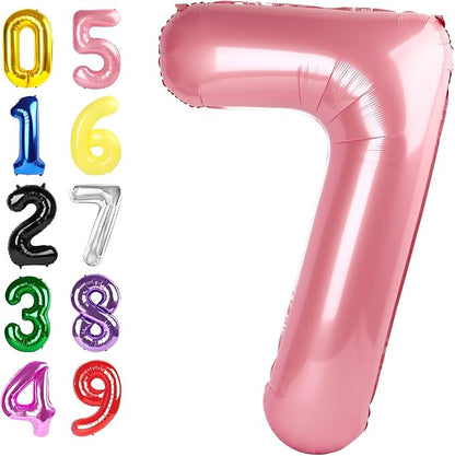Number 6 Balloon 40 Inch Pearl Pink Balloon by Argthjy