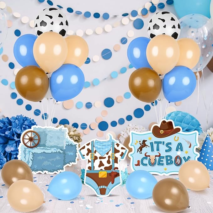 6 Sets Cowboy Baby Shower Balloon Stand Kit - Image 2