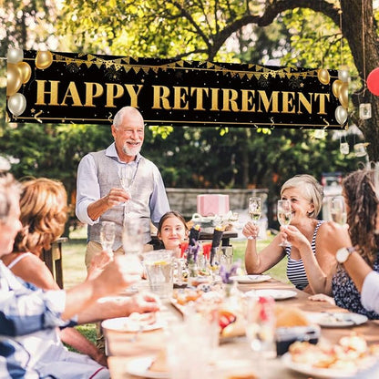 Large Happy Retirement Banner, Party Decorations Supplies - Image 7