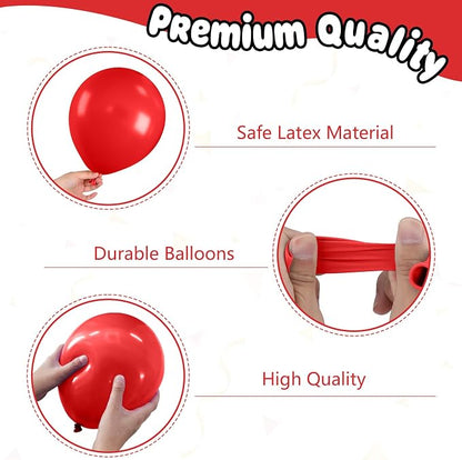 Strawberry Balloons, 12 Inch Red and Pink Balloons - Image 3