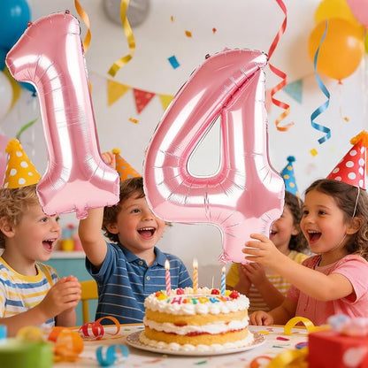 40 Inch Number 14 Balloons for 14th Birthday Party Decorations, 0-100 Jewelry - Image 2
