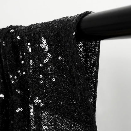 Poise3EHome Black Sequin Backdrop, 10Ft x 10Ft Glitter Photography Background - Image 3