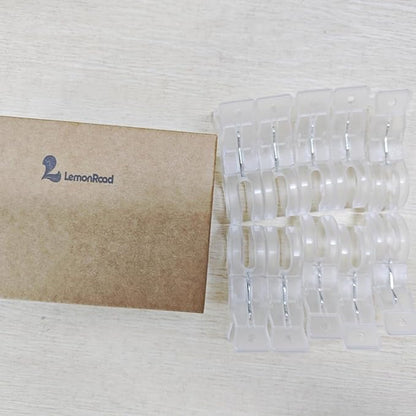 LemonRoad 10 Pack Large Balloon Arch Clips Plastic Transparent Backdrop Spring - Image 2