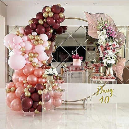 Burgundy Rose Gold Balloon - Image 5