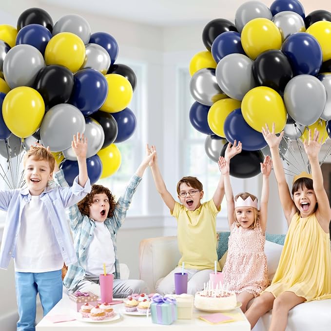 60pcs 12inch Black and Yellow Balloons - Image 5