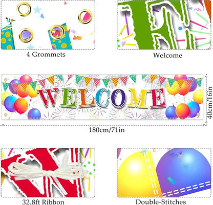 Welcome Banner for Office 6x1.3 Ft Welcome Home Banner for Outside | Polyester - Image 2
