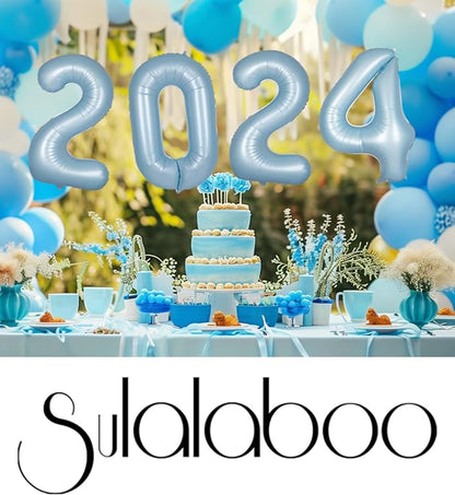 40 Inch Light Blue Number 0 Balloon 0-9 Big Helium Balloons | Large Giant - Image 4