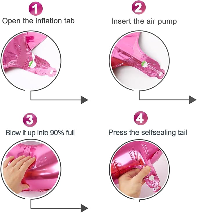 Pink Number 3 Balloon 40 Inch, 3rd Birthday Party Decorations Men Women | Foil - Image 5