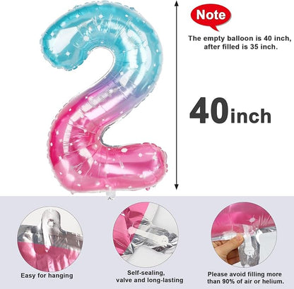 Number 2 Balloon 40 Inch for 2nd 22 Birthday Decorations, - Image 5