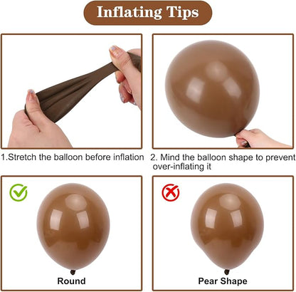 APLANET 150pcs Brown Balloons Different Sizes 18 12 10 5 Inches Premium Boho - Image 4