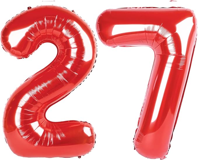 Numbers 26 Balloon 40Inch Red Balloons by Argthjy
