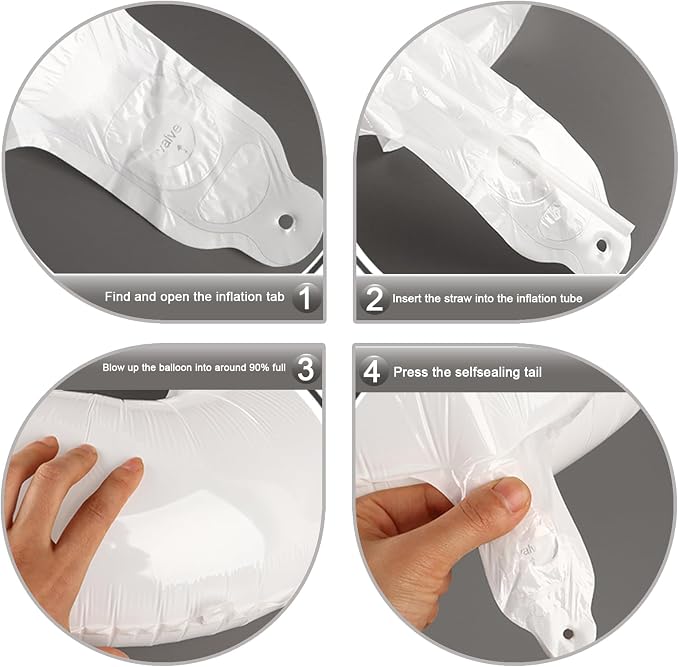 White Number 8 Balloon 40 inch, Balloon numbers party supplies, deco photo shoot - Image 3