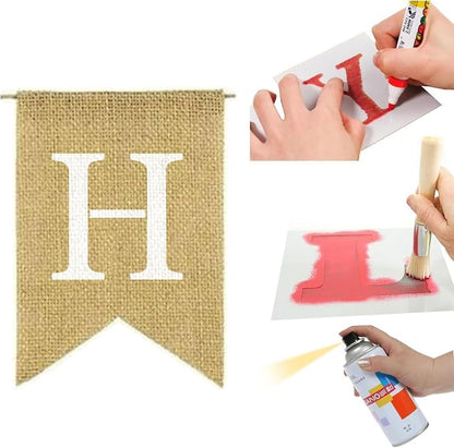 30 pcs Blank Burlap Banner Pre-Stringed - Image 2