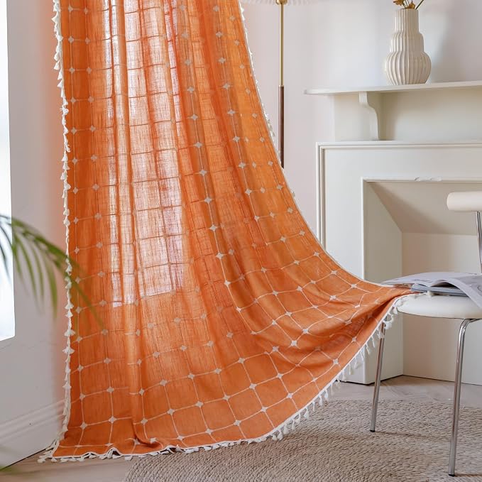 Sutuo Home Terracotta Boho Curtains by SutuoHome