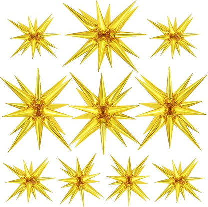 10 Pcs Star Balloons Explosion Balloons Foil Cone Balloon Magic by TOTAFAM