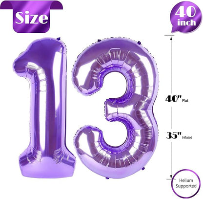 Purple Number 13 Balloon 40 Inch - Image 5