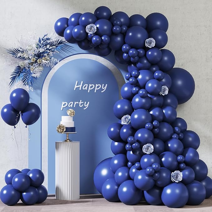 RUBFAC 87pcs Navy Blue Balloons Different Sizes 18 12 10 5 Inches, Premium by RUBFAC
