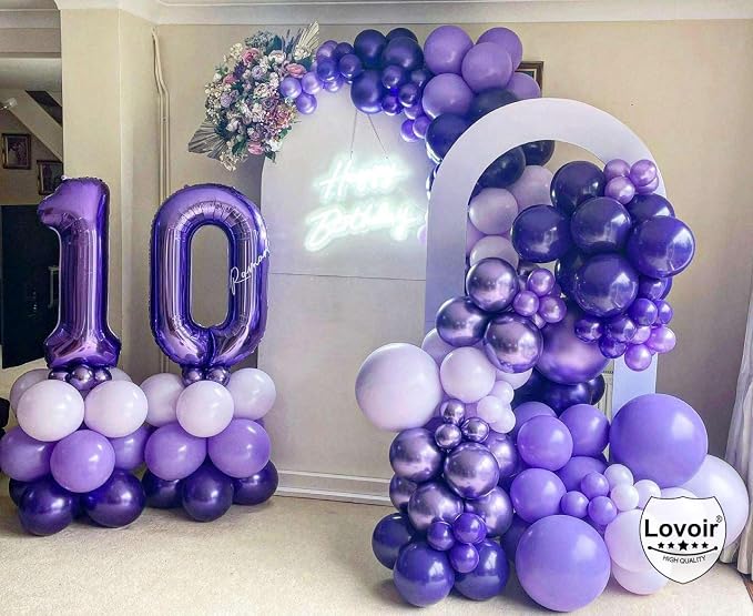 Purple 14 Number Balloons, 40 Inch Giant Number 14 Balloons Foil Mylar Helium - Image 6