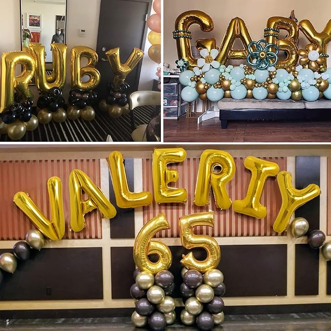 TONIFUL 40 Inch Large Gold Letter E Foil Balloons Alphabet Balloons | Giant - Image 6