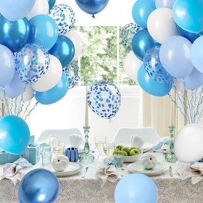 Blue & White Balloons Set - Image 4