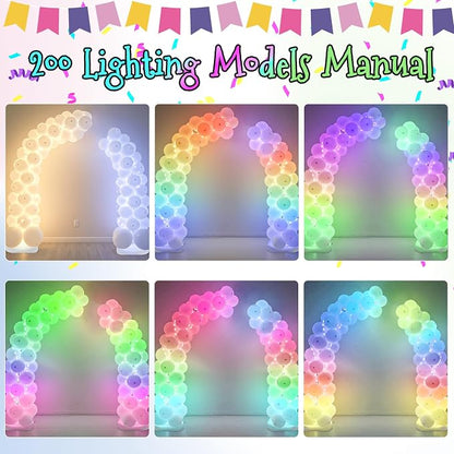 AerWo Lighted Balloon Arch Kit, Half Curved Balloon Arch Stand - Image 3