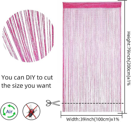 ave split Decorative Door String Curtain Wall Panel Fringe Window Room Divider - Image 2